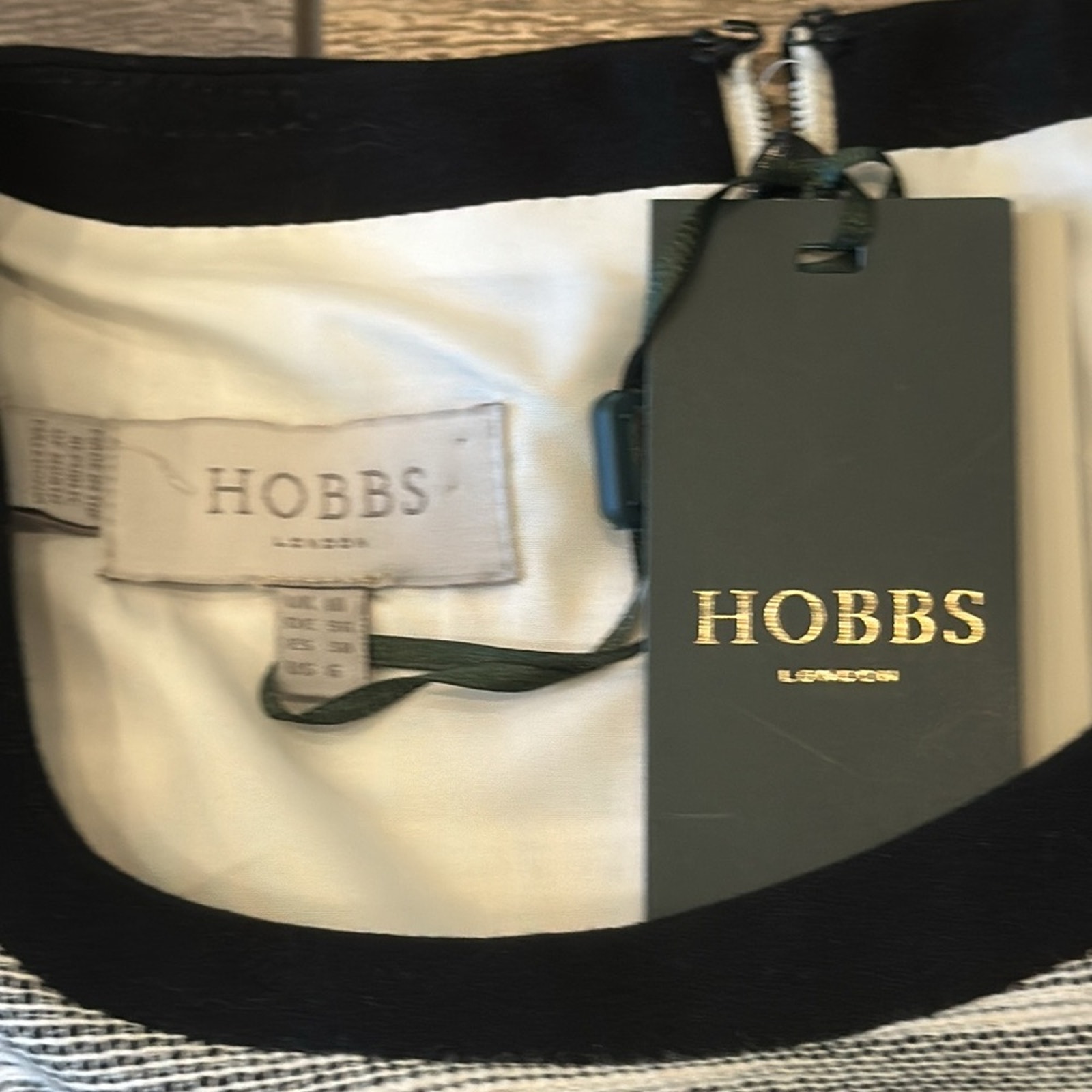 Nwt Hobbs London Women's Amira Dress Neutral Black Size 6 — image 8 of 8